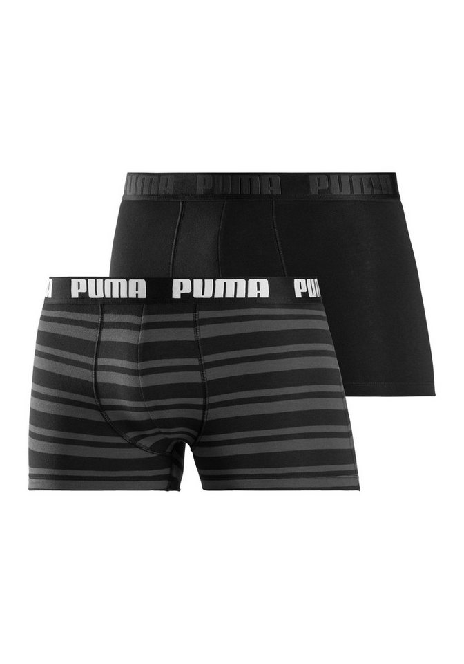PUMA Boxershorts PUMA MEN EVERYDAY PLACED LOGO BOXERS 2P (Packung, 2er Pack) mit Logo Webbund von PUMA