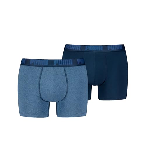 PUMA Boxer Boxershorts Men Herren Everyday Unterhose Unterwäsche 10er Pack, Farbe:007 - Denim, Bekleidungsgröße:S von PUMA