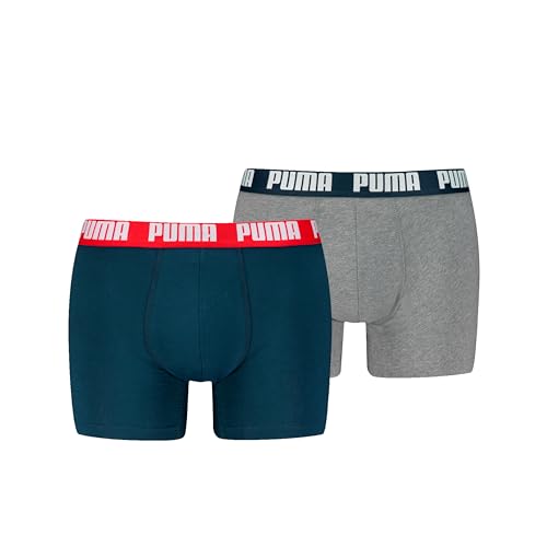 PUMA Boxer Boxershorts Men Herren Everyday Unterhose Unterwäsche 10er Pack, Farbe:Navy/Grey Melange, Bekleidungsgröße:XXL von PUMA