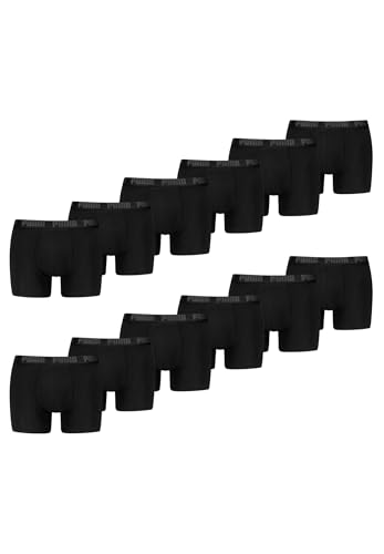 PUMA Boxer Boxershorts Men Herren Everyday Unterhose Unterwäsche 12er Pack, Farbe:Black/Phantom, Bekleidungsgröße:XXL von PUMA