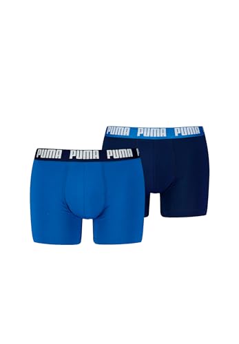 PUMA Boxer Boxershorts Men Herren Everyday Unterhose Unterwäsche 2er Pack, Farbe:003 - True Blue, Bekleidungsgröße:XXL von PUMA