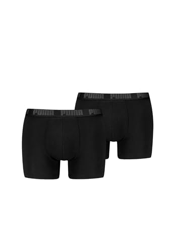 PUMA Boxer Boxershorts Men Herren Everyday Unterhose Unterwäsche 2er Pack, Farbe:Black/Phantom, Bekleidungsgröße:L von PUMA