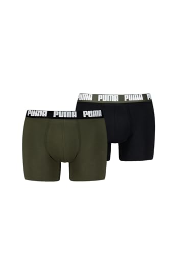 PUMA Boxer Boxershorts Men Herren Everyday Unterhose Unterwäsche 2er Pack, Farbe:Forest Night, Bekleidungsgröße:M von PUMA