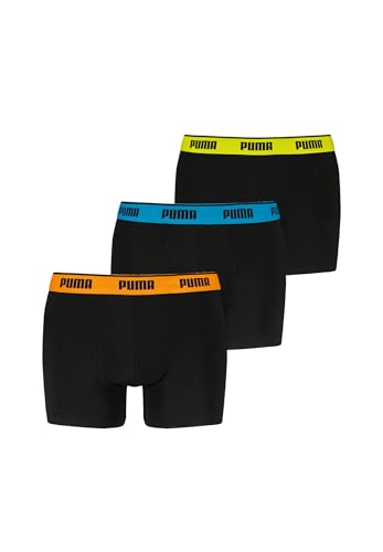 PUMA Boxer Boxershorts Men Herren Everyday Unterhose Unterwäsche 3er Pack, Farbe:Black Pop, Bekleidungsgröße:M von PUMA