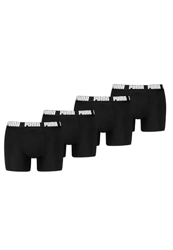 PUMA Boxer Boxershorts Men Herren Everyday Unterhose Unterwäsche 4er Pack, Farbe:001 - Black, Bekleidungsgröße:S von PUMA