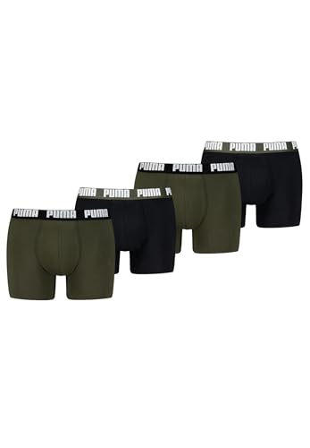 PUMA Boxer Boxershorts Men Herren Everyday Unterhose Unterwäsche 4er Pack, Farbe:Forest Night, Bekleidungsgröße:XL von PUMA