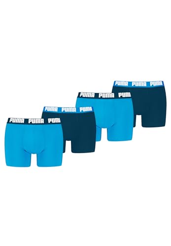 PUMA Boxer Boxershorts Men Herren Everyday Unterhose Unterwäsche 4er Pack, Farbe:Speed Blue, Bekleidungsgröße:M von PUMA