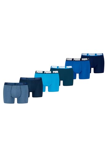 PUMA Boxer Boxershorts Men Herren Everyday Unterhose Unterwäsche 6er Pack, Farbe:Blue Combo, Bekleidungsgröße:XXL von PUMA