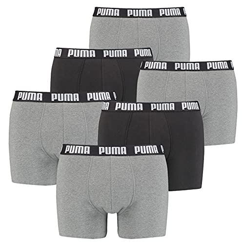 PUMA Boxer Briefs Boxershorts Men Herren Everyday Unterhose Pant Unterwäsche 6 er Pack , Farbe:004 - Grey Combo, Bekleidungsgröße:S von PUMA