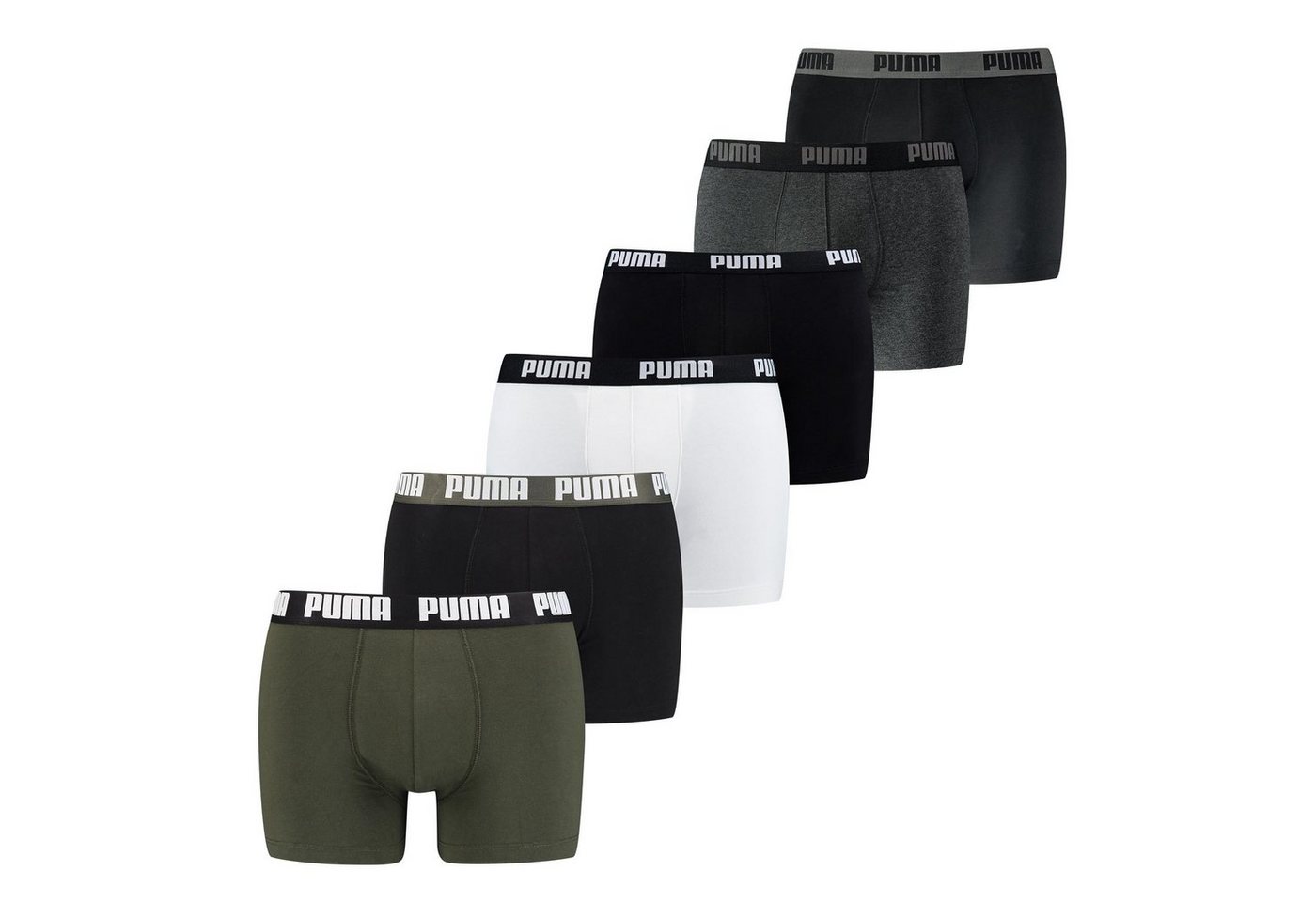 PUMA Boxer Herren Boxer Shorts, 6er Pack - Basic Boxer von PUMA