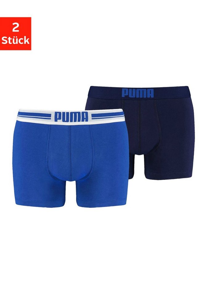 PUMA Boxer Placed Logo (Packung, 2er-Set) mit dehnbarem Komfortbund von PUMA