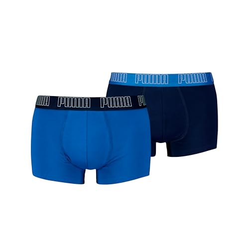 PUMA Boxer Trunk Boxershorts Men Herren Everyday Unterhose Pant Unterwäsche 2er Pack, Farbe:003 - True Blue, Bekleidungsgröße:XL von PUMA
