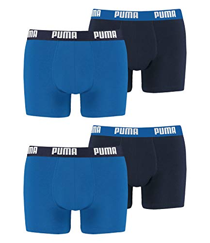 PUMA 4 er Pack Boxer Boxershorts Men Herren Unterhose Pant Unterwäsche, Farbe:420 - True Blue, Bekleidungsgröße:M von PUMA