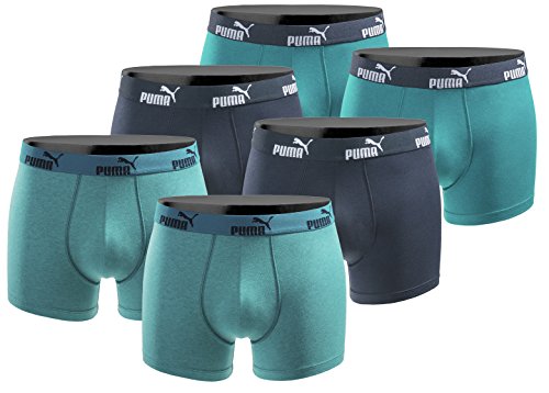 PUMA Boxershort 6er Pack Herren Basic Black Limited Edition - New Ocean - Gr. M von PUMA