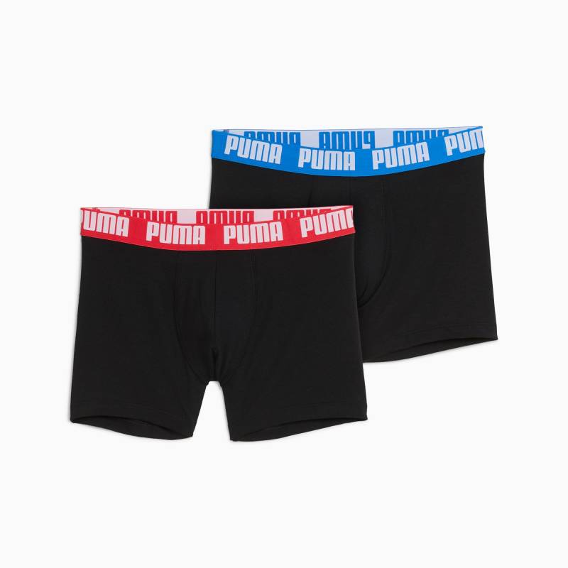 PUMA Boxershorts 2er-Pack Herren, Rot/Blau/Schwarz, Größe: XXL, Kleidung von PUMA
