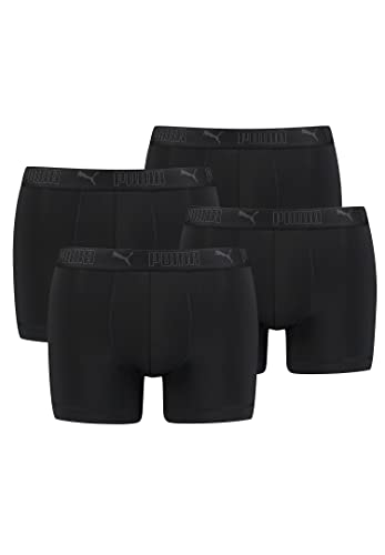 PUMA Boxershorts Herren 4er Pack Sport Mikrofaser + elastisch / Funktionsunterhosen Männer (S - XL), Farbe:Black, Bekleidungsgröße:M von PUMA