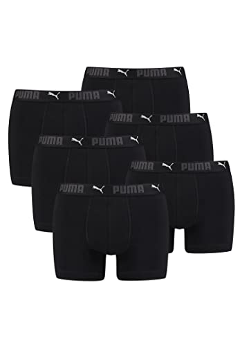 PUMA Boxershorts Herren 6er Pack Sport aus organischer Baumwolle / Unterwäsche Männer (S - XL), Farbe:Black, Bekleidungsgröße:XL von PUMA