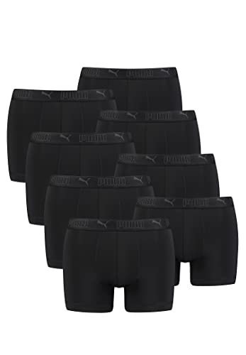 PUMA Boxershorts Herren 8er Pack Sport Mikrofaser + elastisch/Funktionsunterhosen Männer (S - XL), Farbe:Black, Bekleidungsgröße:S von PUMA