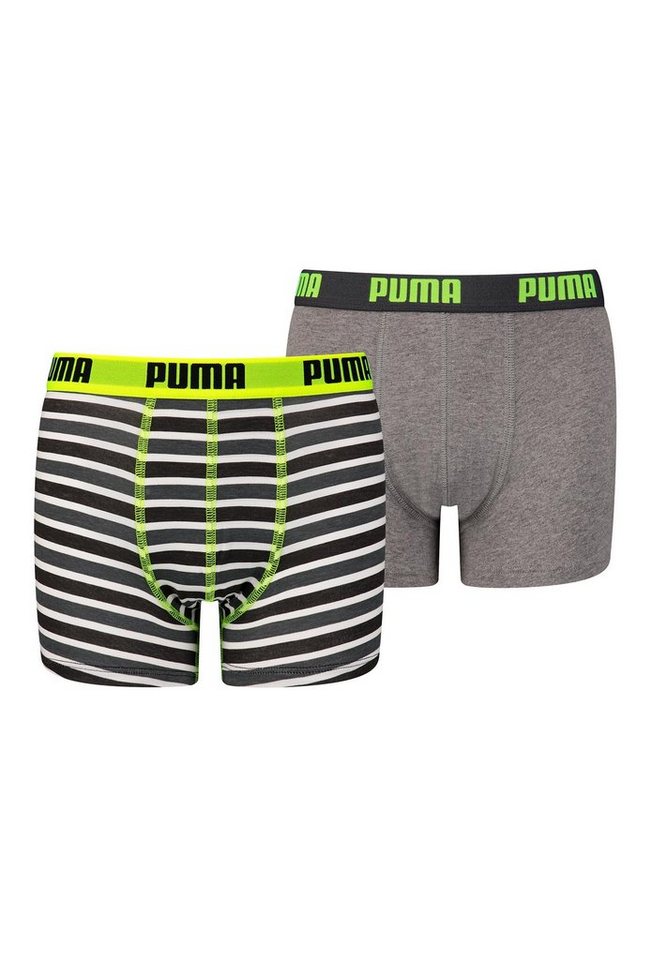 PUMA Boxershorts JUNGEN BASIC BOXER Printed Stripes 2P von PUMA