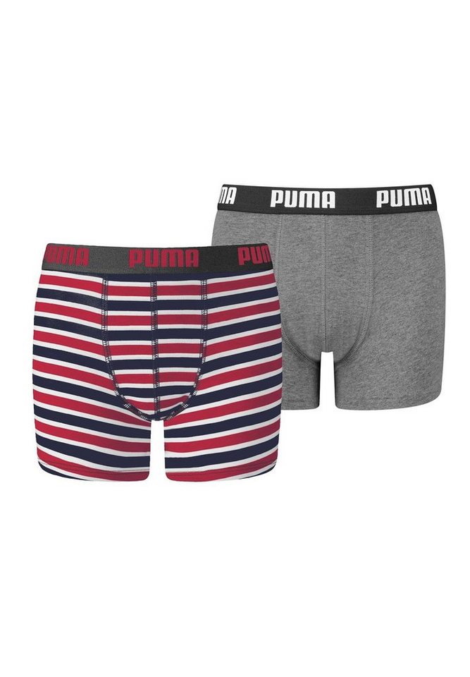 PUMA Boxershorts JUNGEN BASIC BOXER Printed Stripes 2P von PUMA