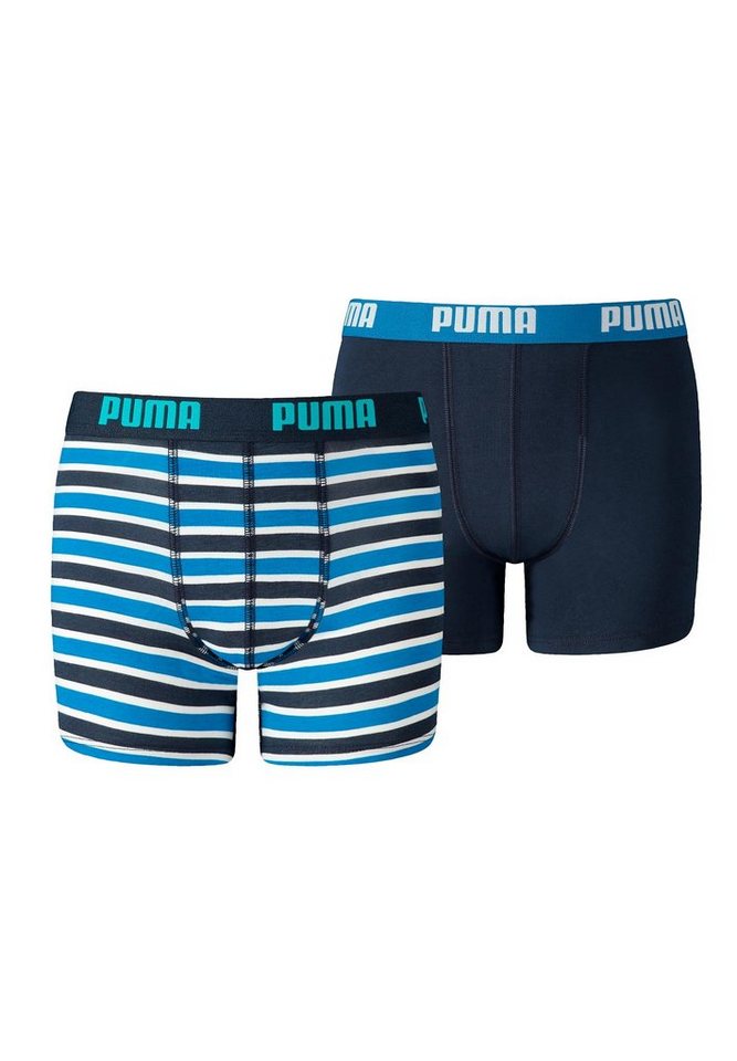 PUMA Boxershorts JUNGEN BASIC BOXER Printed Stripes 2P von PUMA