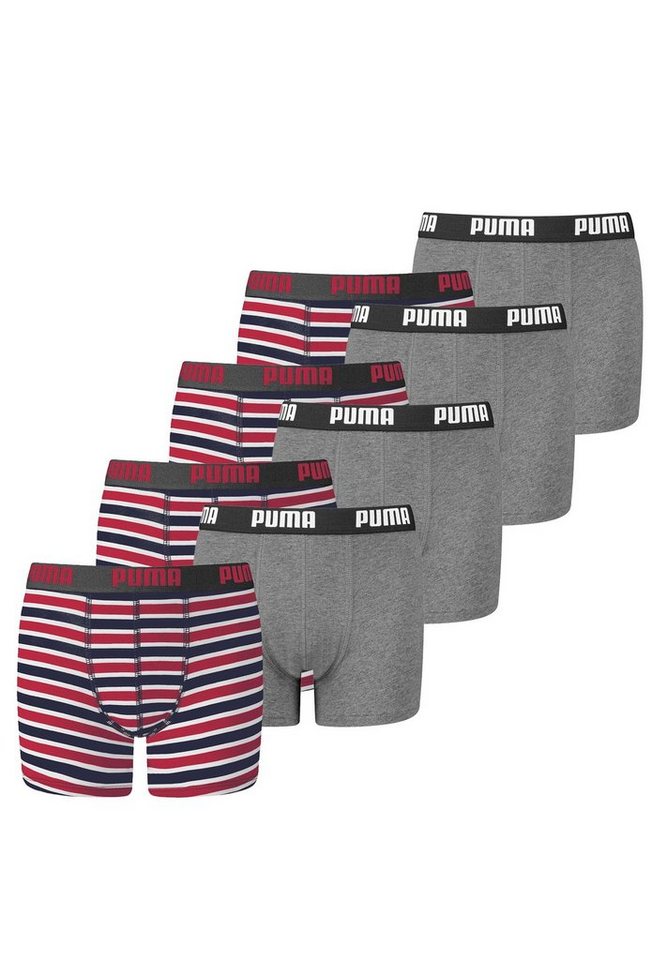 PUMA Boxershorts JUNGEN BASIC BOXER Printed Stripes 8er Pack (8er-Pack) von PUMA