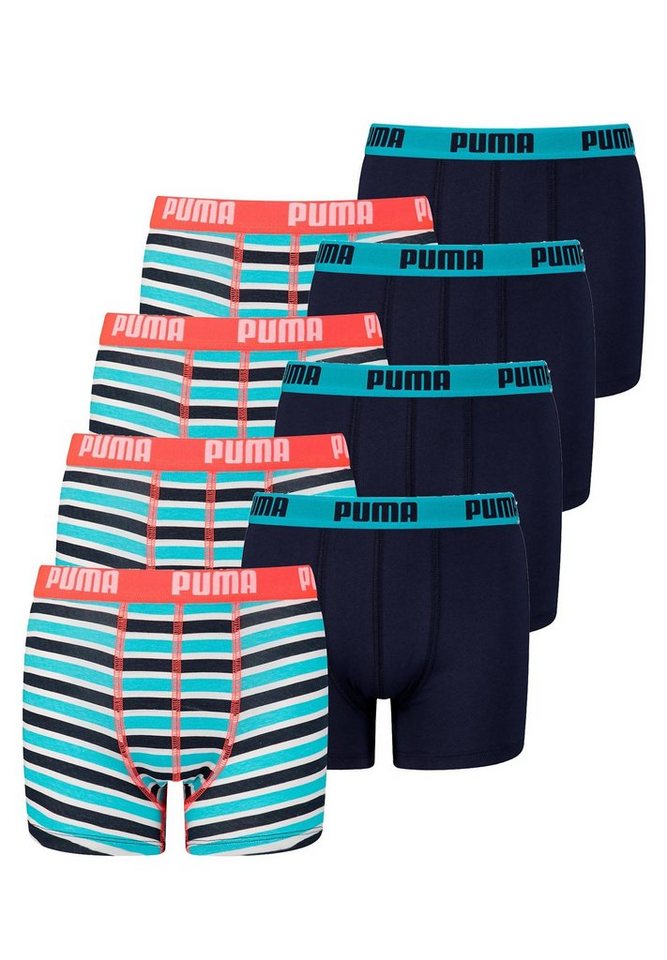 PUMA Boxershorts JUNGEN BASIC BOXER Printed Stripes 8er Pack (8er-Pack) von PUMA