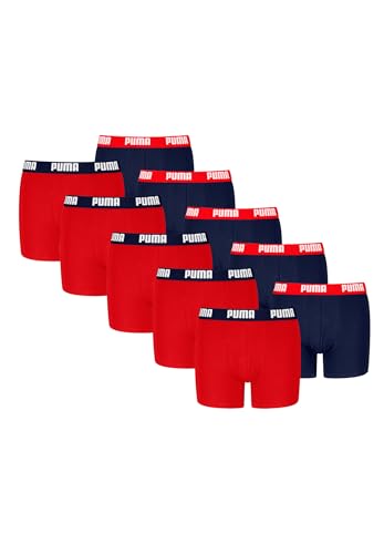 PUMA Boxershorts Jungen Kinder Unterhose Unterwäsche 10 er Pack, Farbe:Red/Blue, Bekleidung:164 von PUMA