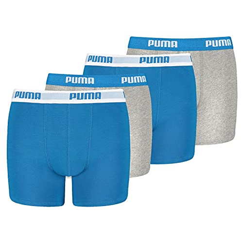 Puma Boxershorts Jungen Kinder Unterhose Unterwäsche 4 er Pack, Farbe:417 - Blue/Grey, Bekleidung:152 von PUMA