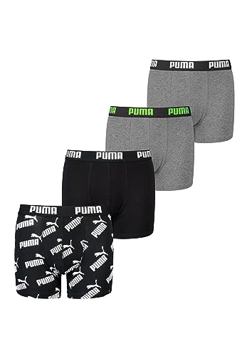 PUMA Boxershorts Jungen Kinder Unterhose Unterwäsche 4 er Pack, Farbe:Black Combo, Bekleidung:128 von PUMA