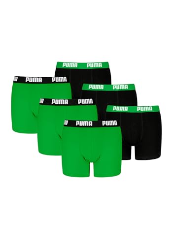 PUMA Boxershorts Jungen Kinder Unterhose Unterwäsche 6 er Pack, Farbe:Green/Black, Bekleidung:164 von PUMA