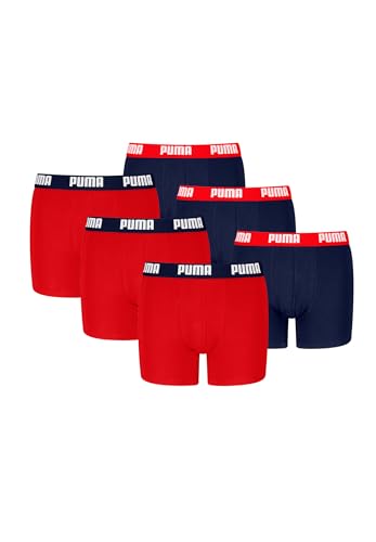 PUMA Boxershorts Jungen Kinder Unterhose Unterwäsche 6 er Pack, Farbe:Red/Blue, Bekleidung:140 von PUMA