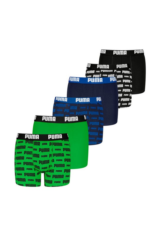 PUMA Boxershorts PUMA BOYS EVERYDAY LOGO PRINT BOXERS 6P ECOM (Spar-Pack, 6-St., 6er-Pack) von PUMA