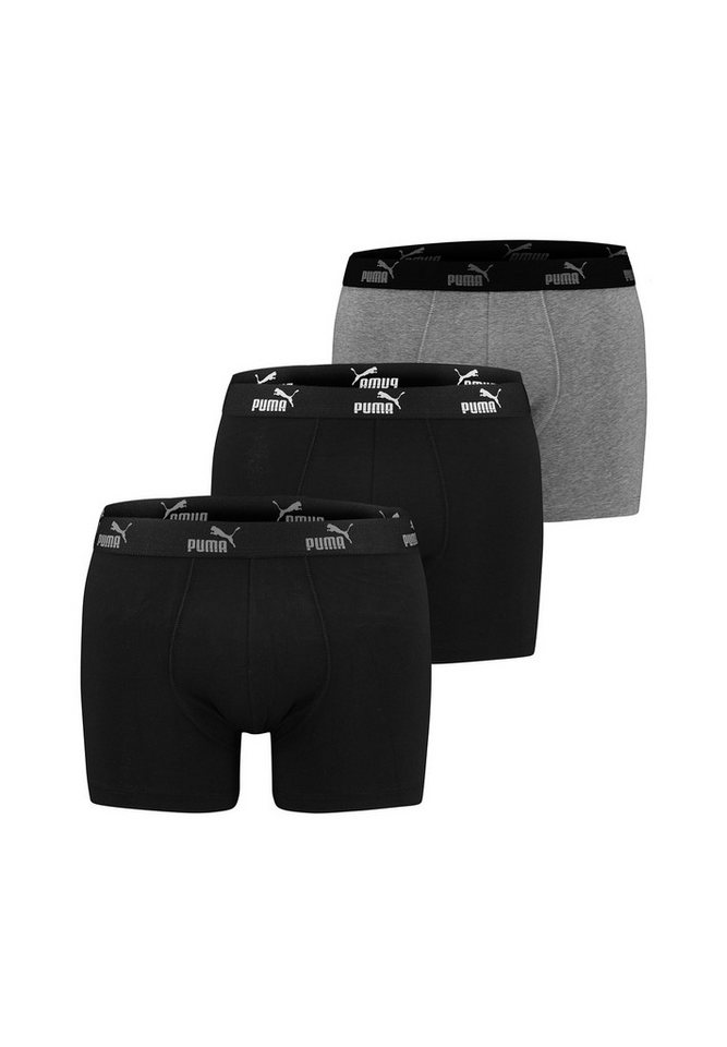 PUMA Boxershorts PUMA BW MEN PROMO ELEMENTS SOLID BOXER 3P (Packung, 3-St., 3er-Pack) von PUMA