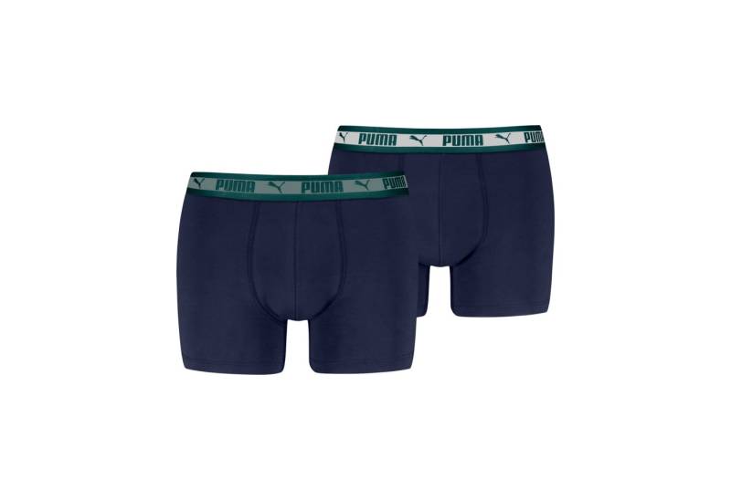 PUMA Boxershorts PUMA MEN CHROMATIC WAISTBAND BOXERS 2P (2er Pack) elastischer Logobund, ohne Eingriff von PUMA