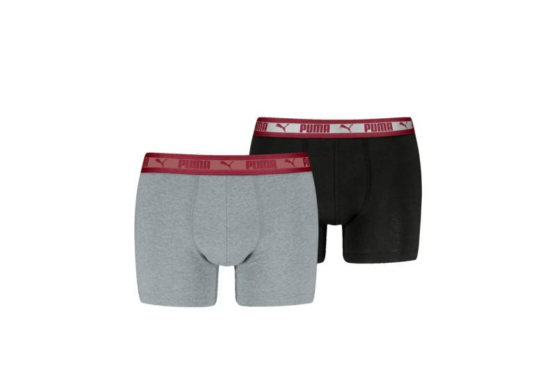 PUMA Boxershorts PUMA MEN CHROMATIC WAISTBAND BOXERS 2P (2er Pack) elastischer Logobund, ohne Eingriff von PUMA