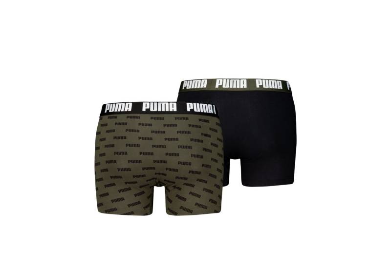 PUMA Boxershorts PUMA MEN EVERYDAY LOGO PRINT BOXERS 2P (2er Pack) 1x uni und 1x allover Logodruck von PUMA