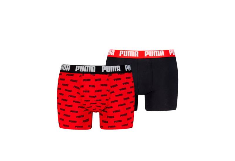 PUMA Boxershorts PUMA MEN EVERYDAY LOGO PRINT BOXERS 2P (2er Pack) 1x uni und 1x allover Logodruck von PUMA
