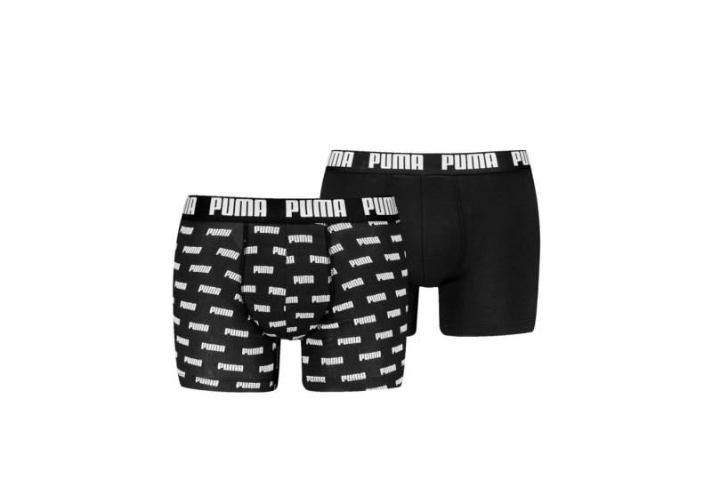 PUMA Boxershorts PUMA MEN EVERYDAY LOGO PRINT BOXERS 2P (2er Pack) 1x uni und 1x allover Logodruck von PUMA