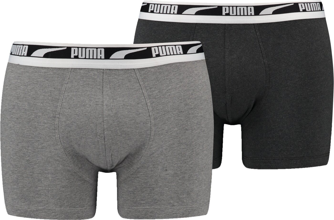 PUMA Boxershorts PUMA MEN MULTI LOGO BOXER 2P GREY MÉLANGE von PUMA