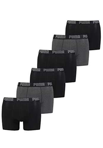 PUMA Boxershorts Unterhosen Shorts Promo Boxer 681005001 6er Pack, Farbe:223 - Black/Anthracite, Bekleidungsgröße:M von PUMA
