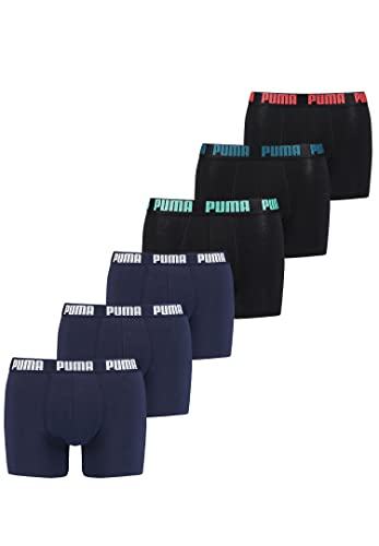 PUMA Boxershorts Unterhosen Shorts Promo Boxer 681005001 6er Pack, Farbe:Navy/Black/Black, Bekleidungsgröße:XL von PUMA