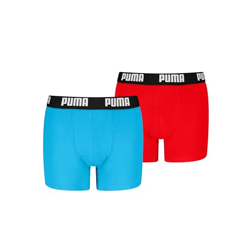PUMA Boy's Everyday Basic Boxer, Blue/red, 158/164 (2er Pack) von PUMA