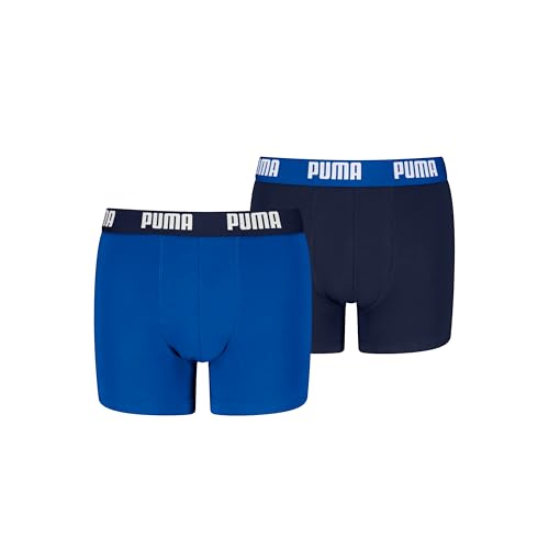 PUMA Boy's Everyday Basic Boxer, Navy/Blue-New, 146/152 (2er Pack) von PUMA