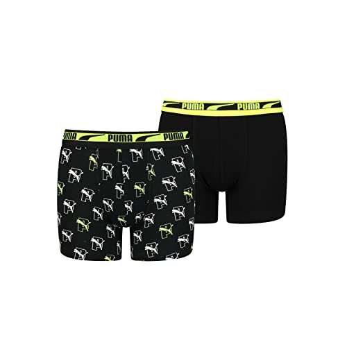 PUMA Boy's Logo Boxer Briefs, Black Combo, 128 von PUMA