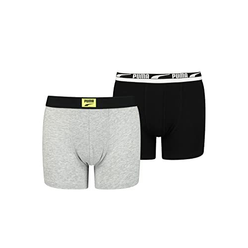 PUMA Boy's Logo Patch Boxer Briefs, Black Combo, 122-128 von PUMA