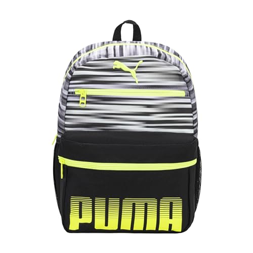 PUMA Jungen Meridian Jr. Kids Backpack Kinderrucksack, Grau/Gelb Rucksack, Jugend von PUMA