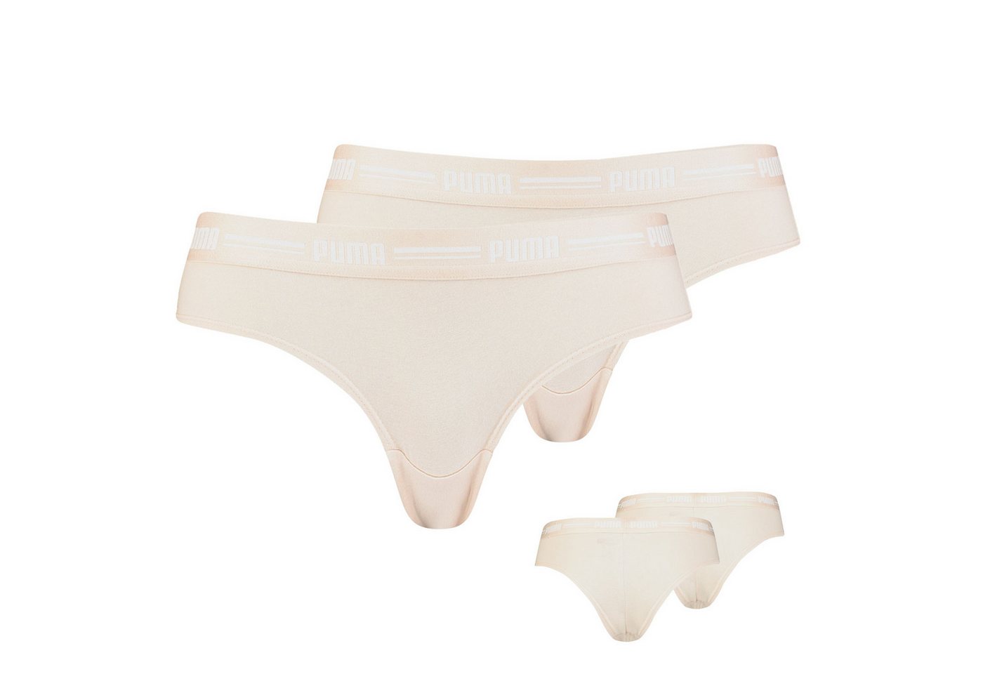 PUMA Brasilslip Brazilian Brief (2-St., 2er Set) mit umlaufendem Markenschriftzug im Bund von PUMA