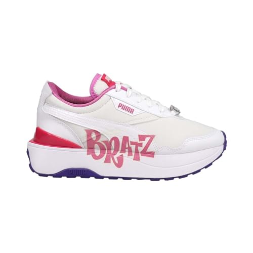 PUMA Bratz X Cruise Rider Schnürschuhe für Mädchen, Freizeitschuhe, Weiß, Weiss/opulenter Garten, 6 Big Kid von PUMA