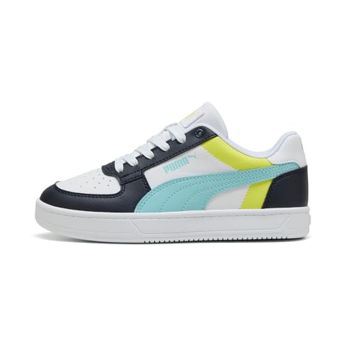 PUMA Unisex Kinder Caven 2.0 Block Jr Sneaker, Puma White Safe Lake New Navy, 38.5 EU von PUMA